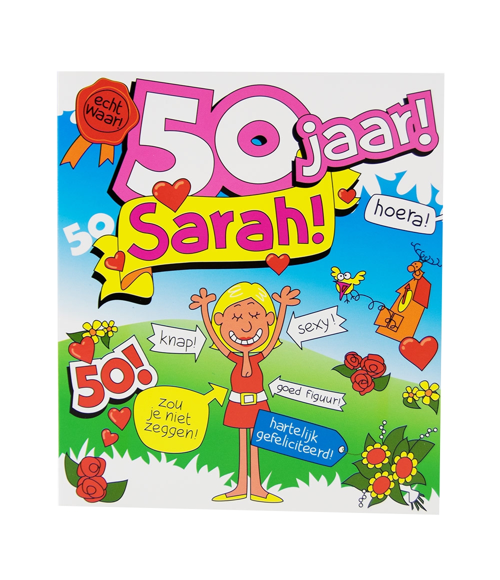 Wenskaart 50 Sarah