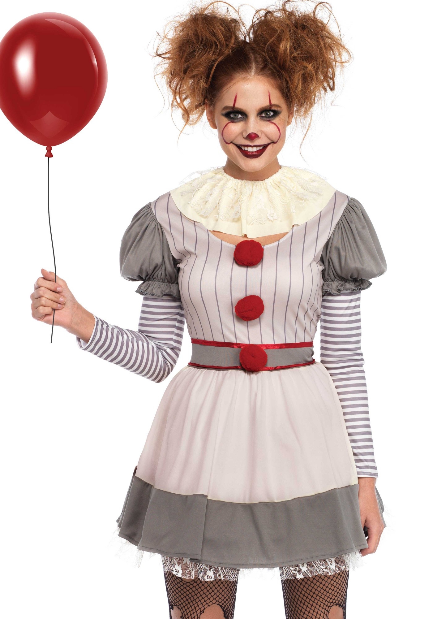 Creepy clown jurkje met losse kraag van Leg Avenue