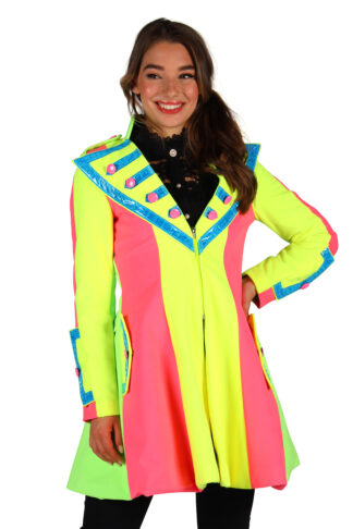 Damesjas neon carnaval