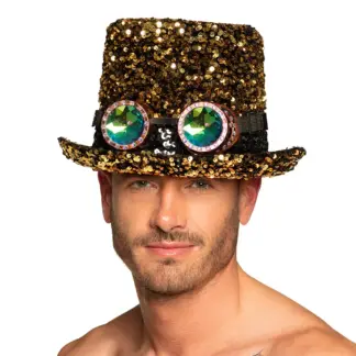 Burning man glittering hat