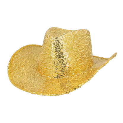 cowboyhoed glitter goud