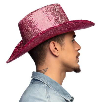 westernhoed glitter pailletten