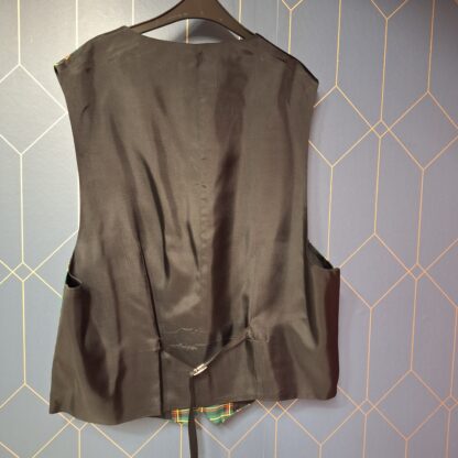 Vintage Gilet Schotse ruit groen - Afbeelding 3