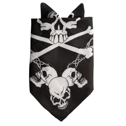 piraten, biker, rocker zakdoek skull/ doodskop print