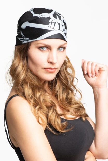 piraten, biker, rocker zakdoek skull/ doodskop print